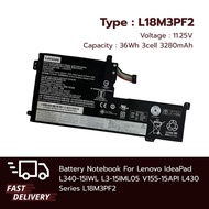 Battery Notebook Lenovo IdeaPad L340-15IWL V155-15API L430 series L18M3PF2 1  1 Year