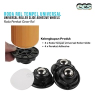 UNIVERSAL ROLLER SLIDE ADHESIVE Wheels 4 PCS