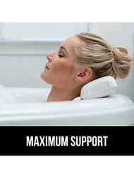 1入組具有強力吸盤的浴缸枕頭,舒適柔軟且大尺寸(36.8 X28cm),奢華的雙面設計,提供肩頸支撐,適用於任何浴缸、按摩浴缸、熱水浴缸和水療中心