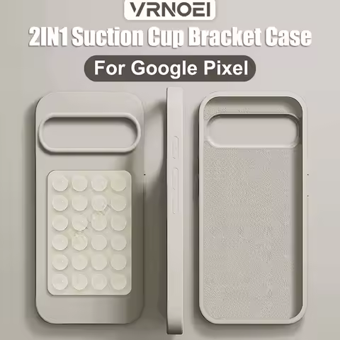 Upgrade 2IN1 Suction Cup Bracket Phone Case For Google Pixel 9 8 6 7 10 Pro XL 6A 7A 8A Cases Shockp