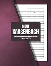 Mein Kassenbuch: Einnahmen Ausgaben Übersicht, 8,5×11 Zoll (21,59×27,94cm) & 140 Seiten
