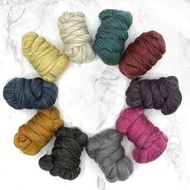 Revolution Fibers Glitzy Glam Variety Pack | 10 Luxurious Blended Colors of Meirno Wool &amp; Rainbow Nylon Fiber | Perfect for 3D Needle Felting, Wet Felting &amp; Spinning