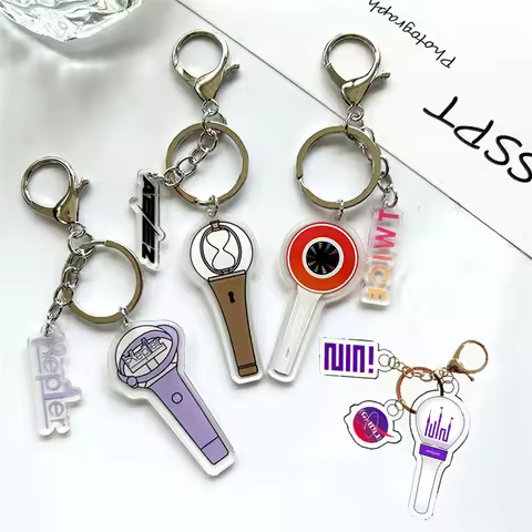 Kpop G(I)-DLE Kep1er Keychain Albums Key Chain Hongjoong Seonghwa Yunho Momo Keyring Pendant Accesso