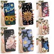 Casing For Google Pixel 8a 9a Cover GKV4X G6GPR GXQ96 GTF7P Phone Case Pretty Daisy Sunflower Soft B