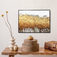 抽象畫 • 金風驟起－金色秋天抽象掛畫/輕奢客廳裝飾/玄關擺設