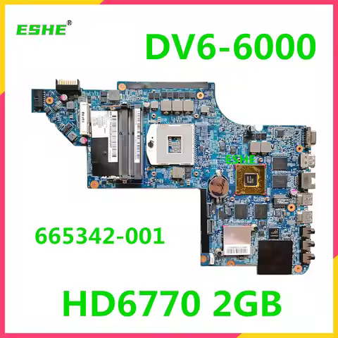 665342-001 665343-001 665342-501 motherboard For HP Pavilion DV6T DV6-6000 Laptop Motherboard HM65 H