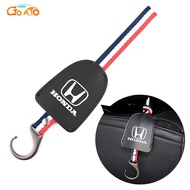 GTIOATO Car Seat Back Storage Hook Leather Car Interior Accessories For Honda Vezel Fit Civic Jazz City