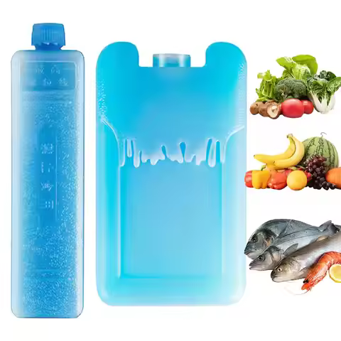 2Pcs Ice Blocks Reusable Rectangular Ice Pack Freezer Packs for outdoor camping picnics barbecues tr