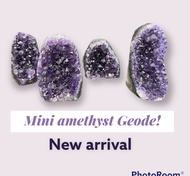 Amethyst mini geode for crystal collector
