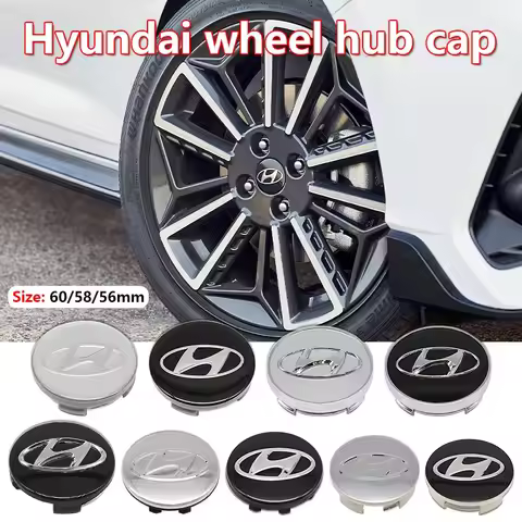 3D ABS 56/58/60/65mm Car Emblem Wheel Hub Center Cap Badge Covers Accessories For Hyundai I10 I20 I3