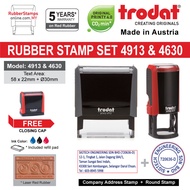 OFFICE STAMP COMBO!! TRODAT 4913 + 4630 SELF INKING STAMP | CUSTOMIZED TEXT OR LOGO | Same day posta