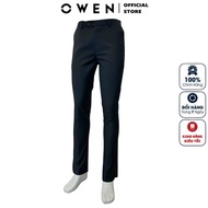 OWEN QRT Men's Casual Pants232457 High quality poly office dress in navy color, regular fit form wit