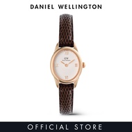 (New) Daniel Wellington Ophelia Mini Dark Brown Lizard White Guilloché Rose Gold / Silver นาฬิกา ผู้