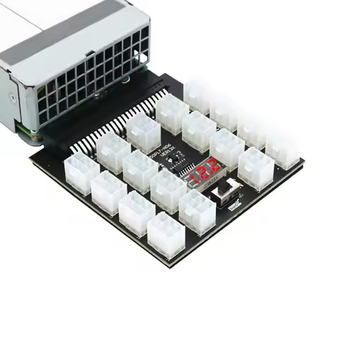2400W Server PSU Power Supply Board Adapter 50Pin to 17 ATX 6 Pins for Dell 750W 1100W 1600W 2000W E