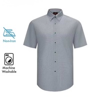G2000 เสื้อเชิ้ตแขนสั้นผู้ชายสีเทา เสื้อเชิ้ตทำงานสำหรับผู้ชายทรงสุภาพ