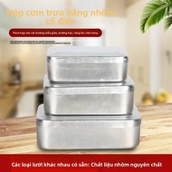 Phong Cách Retro Dày Nhôm Hộp Cơm Trưa Hình Chữ Nhật Bento Hộp Bảo Quản Thực Phẩm Nhà Bếp Tinh Từ Tr