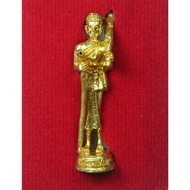 Statue Of Phra Sivali Maha Lap Talen Temple Provinceayutthaya P.prof.2018 Gold Shoulder Bag With Box