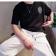 ย้อนยุคChrome Heartsเสื้อผ้า Chrome Hearts✼ฤดูร้อนปี 2021 เสื้อยืดหลวม ๆ สำหรับผู้ชายใหม่พร้อมพิมพ์ภ