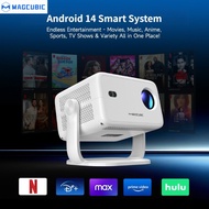 Magcubic L018 Projector Native 1080P 700 ANSI Auto Focus Obstacle Avoidance Android 14 WIFI6 BT5.4 f