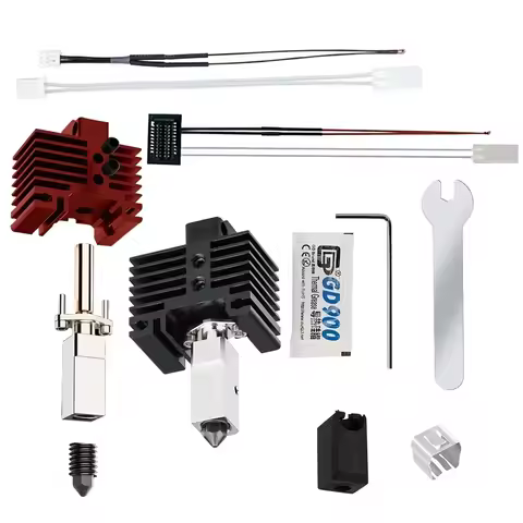 Upgrade V2.0 Hotend Kit For Bambu Lab X1 P1P Hardened Steel Nozzle Plated Copper Heater Block for Ba