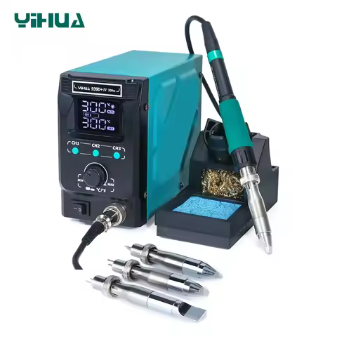 YIHUA 300W High Power Electric Soldering iron Station 939D+-IV Soldering Large Cable Wire Temperatur