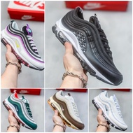 Air Max 97 Low-Top Men Women Sports Shoes Breathable Cushioning Running Shoes Premium Black 3EOX 3W9