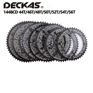 Deckas 144BCD Chainring 44T 46T 48T 50T 52T 54T 56T Single Chainring Upgraded Version Of Positive Negative Teeth  for MTB Mountain Bike Accessories 