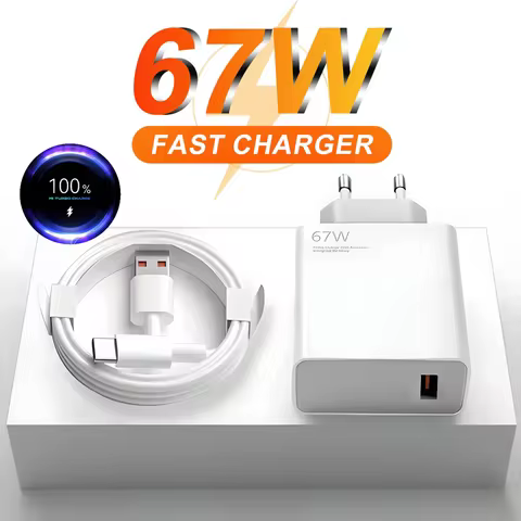 6A 67W Turbo Fast EU Wall Charger For Xiaomi 10 11 12 13 Redmi Note 10S 11T 12 13 Pro POCO X3 X4 X5 