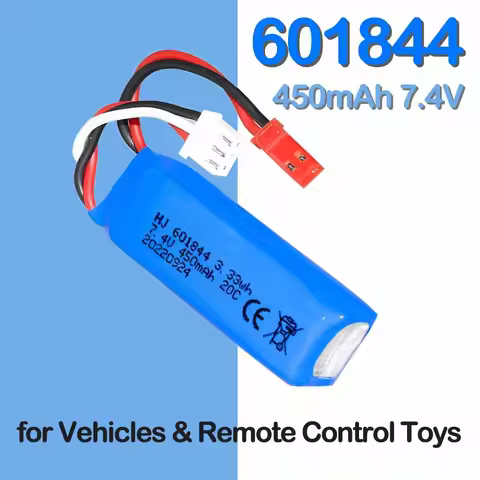 7.4V 601844 450mAh 20C Lithium Polymer Battery for WLtoys K969 K979 K989 K999 P929 P939 RC Cars Part