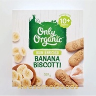 Only Organic Finger Food 10m+ Banana Biscotti 100g