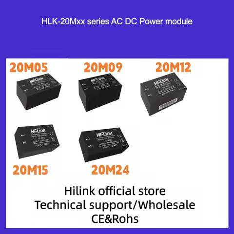 HLK-20M05 20M12 20M15 20M24 220V to 5V 12V 15V 24V 20W AC DC Power Supply Module Isolated Switching 