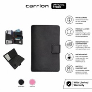 Carrion Atlas Passport Holder Travel Wallet | AirTag Slot RFID Card Holder Boarding Pass Organizer