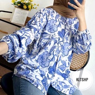 KEMEJA Women's Rayon Shirt Jumbo L XL Elegant Cool