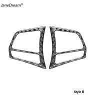 JaneDream 2Pcs Car Carbon Fiber Steering Wheel Button Sticker For BMW 1 2 3 4 Series 3GT F20 F21 F30
