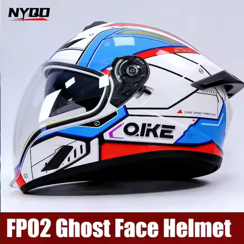 Qike FP02 Motorcycle Helmet Peeling Helmet Men Women Four-season Ultra-light Moto Travel Locomotive 