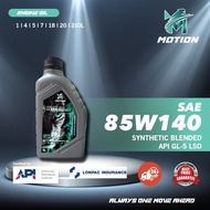 MOTION Manual Transmission GEAR OIL FLUID 85W140 1L API GL5-LSD Minyak Hitam Gearbox Manual Transmis