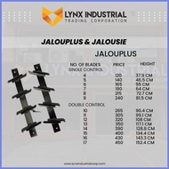 ✻ ✾ ☩ Jalousie Jalouplus 12 Blades for Louver Window 1 Pair