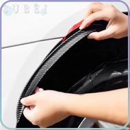 SULIN 2 Pcs Car Sticker Carbon Fiber Pattern Rubber Currency Wheel Eyebrow Soft Adhesive Decoration