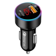 New car charger QC3.0 car charger dual USB car charger fast charger Type-c fast charger PD digital c