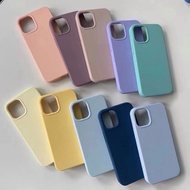 ** Silicone Case Plain Color Velvet Logo For I13 i14 i15 i13pro i14pro i15pro i14plus i15plus i15pro