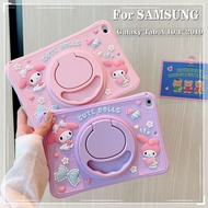 Cute Cartoon Case For Samsung Galaxy Tab A 10.1'' (2019) SM-T515 T510 Tablet Casing 360 Degree ​Rotate Stand Handheld Portable Handle Soft Silicone Shell Child Safety Shockproof Protective Cover