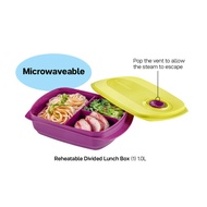 Tupperware Reheatable Divided Lunch Box (1) 1L Purple