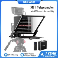 NEEWER X17 II Teleprompter พร้อมการควบคุมแอปเข้ากันได้กับที่ชาร์จยูเอสบี iPad iPhone Manfrotto 501PL