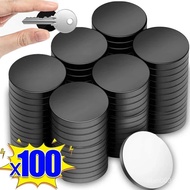 30/50/100pcs Self Adhesive Magnetic Dia 20mm Thickness 2mm Round Rubber Flexible Small Sticky Magnet