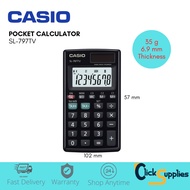 Casio Slim Pocket Calculator Metallic Body For Travel With Tax Currency Exchange Functions