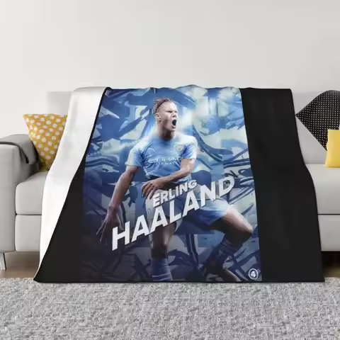Erling Haaland Throw Blanket Christmas Blankets For Sofas
