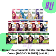 [HALAL] Garnier Color Naturals Color Hair Dye Cream Colour [20G/30G SASHET]