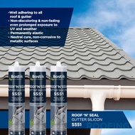 Super Strong Glue / Gam Kayu Besi Plastic / Bostik S551 ROOF N SEAL GUTTER SILICONE 260ML