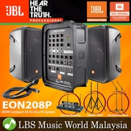 JBL EON208P 300W 8 Channel Powered Mixer Portable PA System Speaker with Bluetooth (Eon 208P EON208 