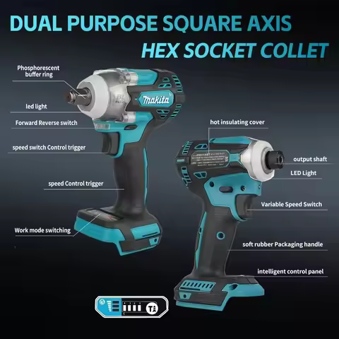 Makita DTW300 Brushless Rechargeable Impact Electric Wrench,DTD171 18V Brushless Impact Screwdriver